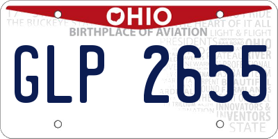 OH license plate GLP2655