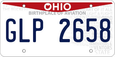 OH license plate GLP2658