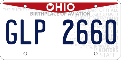 OH license plate GLP2660