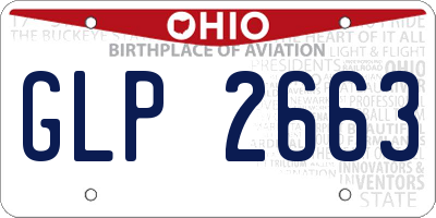 OH license plate GLP2663