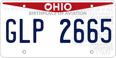 OH license plate GLP2665