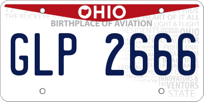 OH license plate GLP2666