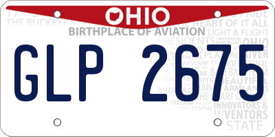 OH license plate GLP2675