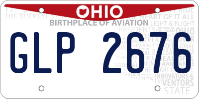 OH license plate GLP2676
