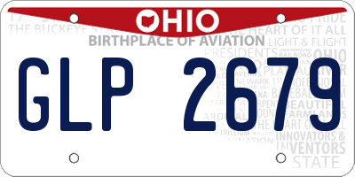 OH license plate GLP2679