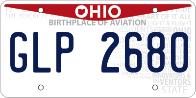 OH license plate GLP2680