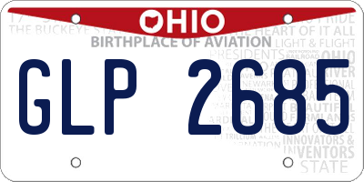 OH license plate GLP2685