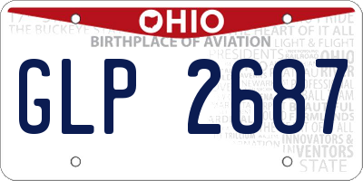 OH license plate GLP2687