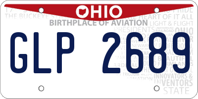 OH license plate GLP2689
