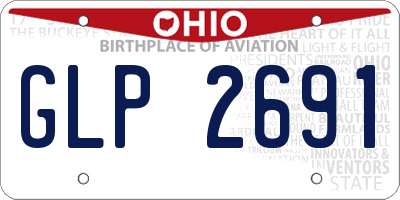 OH license plate GLP2691