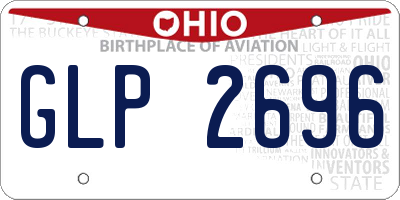 OH license plate GLP2696