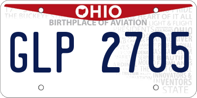 OH license plate GLP2705