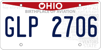 OH license plate GLP2706