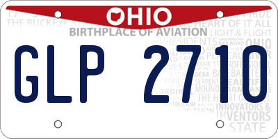 OH license plate GLP2710