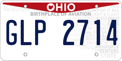 OH license plate GLP2714