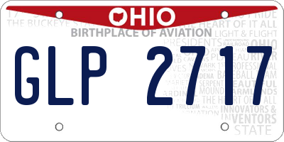 OH license plate GLP2717