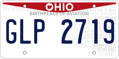 OH license plate GLP2719