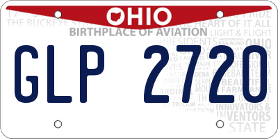 OH license plate GLP2720