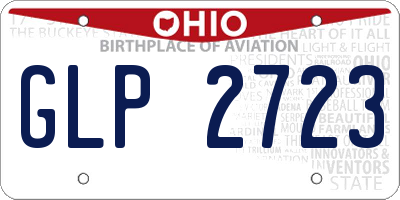 OH license plate GLP2723