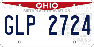 OH license plate GLP2724