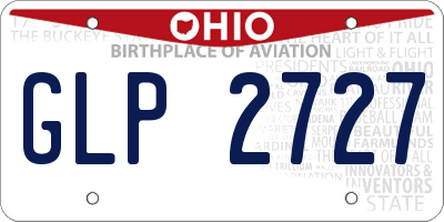 OH license plate GLP2727