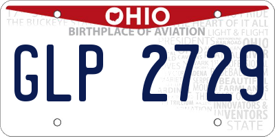OH license plate GLP2729