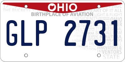 OH license plate GLP2731