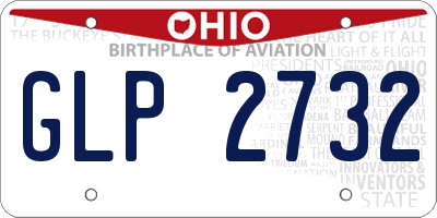 OH license plate GLP2732