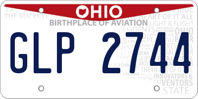 OH license plate GLP2744