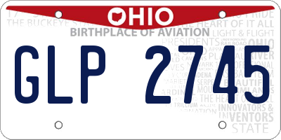 OH license plate GLP2745