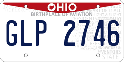 OH license plate GLP2746