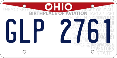 OH license plate GLP2761