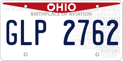 OH license plate GLP2762
