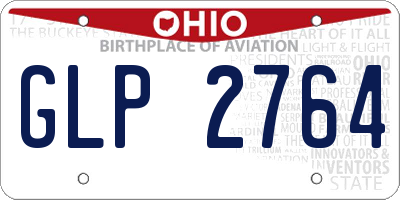 OH license plate GLP2764