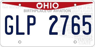 OH license plate GLP2765