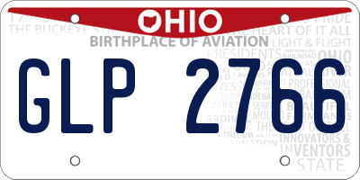 OH license plate GLP2766