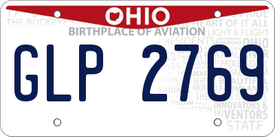 OH license plate GLP2769