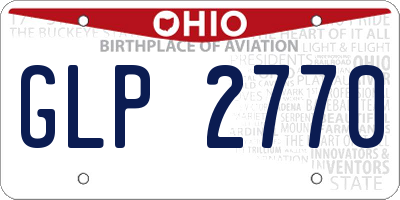 OH license plate GLP2770