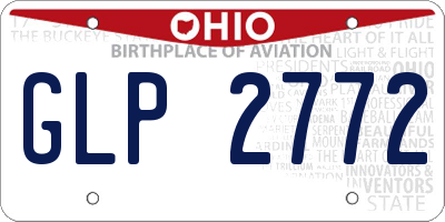 OH license plate GLP2772