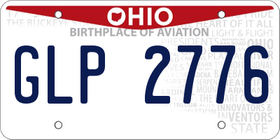 OH license plate GLP2776