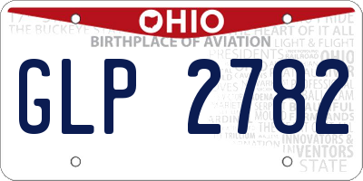 OH license plate GLP2782