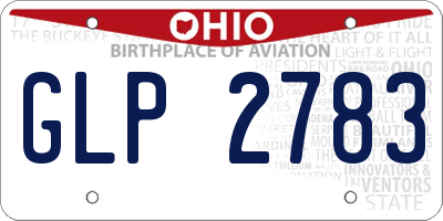 OH license plate GLP2783