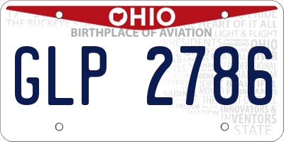 OH license plate GLP2786