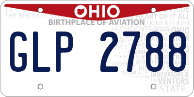 OH license plate GLP2788