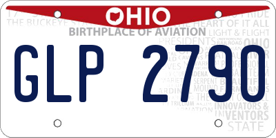 OH license plate GLP2790