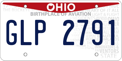 OH license plate GLP2791