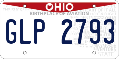 OH license plate GLP2793