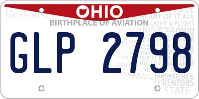 OH license plate GLP2798