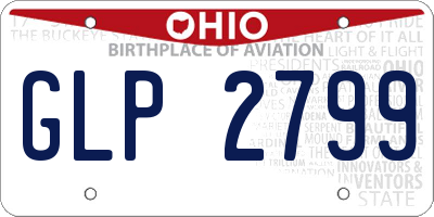 OH license plate GLP2799