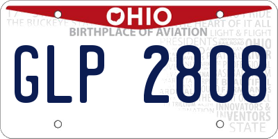 OH license plate GLP2808